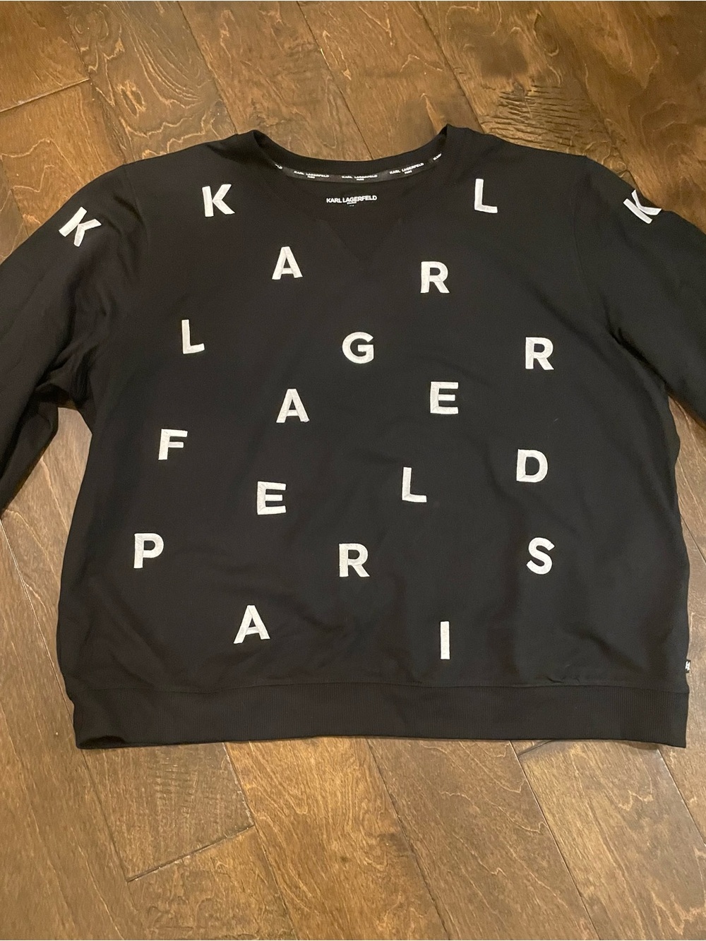 Karl Lagerfeld Women’s Black Logo Crewneck Sweater